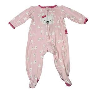 Carter's Footie Sleeper Pajamas Baby Girl Dogs Pink 9 Months